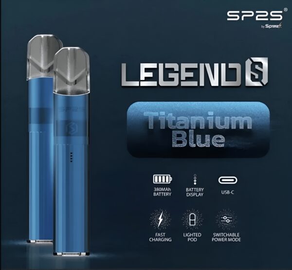 SP2主機-傳奇系列鈦色霧化桿-藍色 SP2S主機 鈦色霧化桿推薦 傳奇系列 通用悅刻Relx一代煙彈
